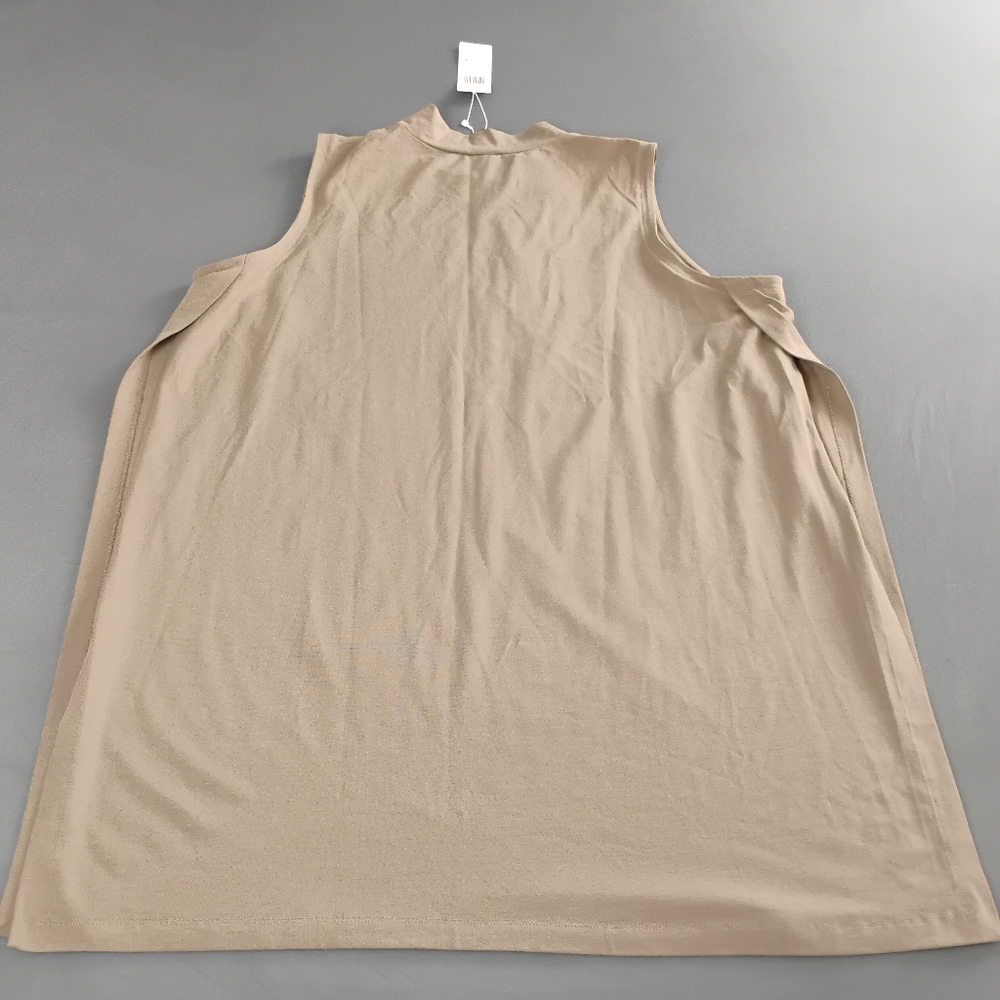 EILEEN FISHER Mock Neck Tunic Top Women's Size 1X Brow Light NWT ($109) - Picture 12 of 16